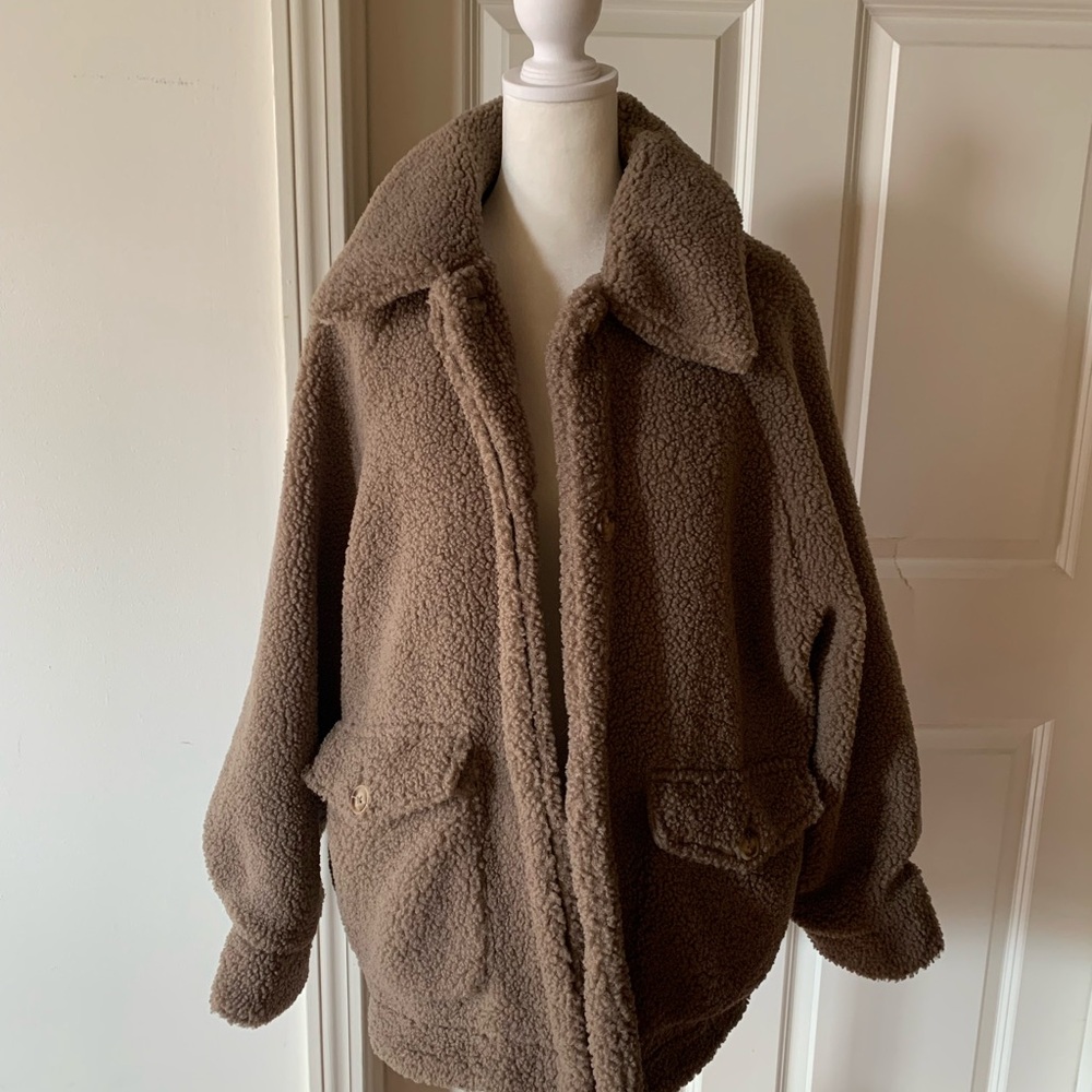 Cozy Brown Sherpa Jacket